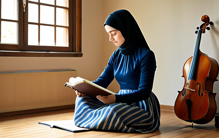 Musical Inspiration**

"A young woman, fully clothed in modest attire, sitting in a sunlit room, writing music in a notebook, surrounded by musical instruments, safe for work, appropriate content, professional, perfect anatomy, correct proportions, natural pose, high quality, well-formed hands, proper finger count, family-friendly."

**