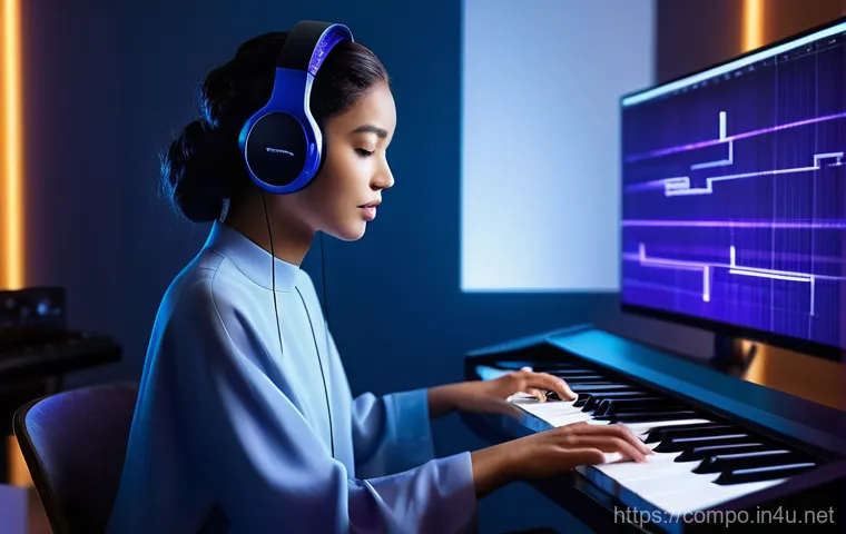 작곡가의 업무 진행 관리 - **Prompt 2: Dynamic Collaboration in Music Production**
    A vibrant, realistic image capturing a d...